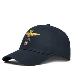 Czapka z daszkiem Aeronautica Militare. Niebieskie czapki z daszkiem Aeronautica Militare, bez wzorów. Za 189.99 zł.