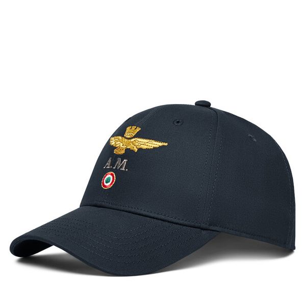 Czapka z daszkiem Aeronautica Militare. Niebieskie czapki z daszkiem Aeronautica Militare, bez wzorów. Za 189.99 zł.