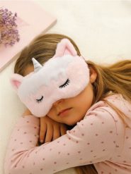 Maska do spania jednorożec - różowy. Czerwone piżamy Sinsay, bez wzorów, bez ramiączek. Za 13.99 zł.