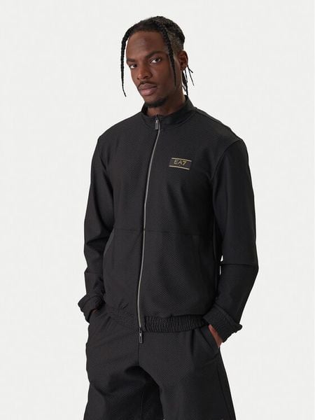 EA7 Emporio Armani Bluza 7M001338 AF21099 UC001 Czarny Regular Fit. Czarne bluzy EA7 Emporio Armani, l, bez wzorów, z syntetyku, bez kaptura. Za 799.99 zł.