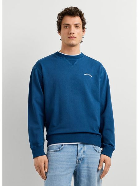 Pepe Jeans Bluza "John" w kolorze niebieskim rozmiar: XXL. Niebieskie bluzy Pepe Jeans, xxl, bez wzorów, z bawełny, bez kaptura. Za 148.96 zł.