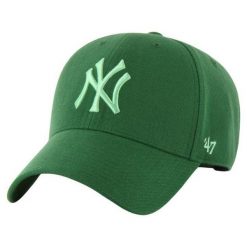 Czapka Z Daszkiem Snapback New York Yankees. Zielone czapki z daszkiem 47 Brand, bez wzorów, z materiału. Za 183.99 zł.