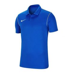 Koszulka sportowa męska Nike M Dry Park 20 Polo. Niebieskie koszulki polo Nike, m, bez wzorów, bez kołnierzyka, bez ramiączek. Za 95.00 zł.