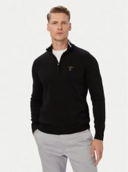 Aeronautica Militare Sweter 262MA1670UL00506 Czarny Regular Fit. Czarne swetry rozpinane Aeronautica Militare, m, bez wzorów, z bawełny, bez kołnierzyka, bez ramiączek. Za 569.99 zł.