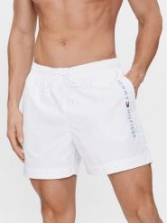 Tommy Hilfiger Szorty kąpielowe UM0UM03258 Biały Regular Fit. Białe kąpielówki Tommy Hilfiger, m, bez wzorów, z syntetyku. Za 179.99 zł.