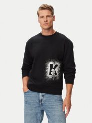 Karl Lagerfeld Jeans Bluza B3M20001 Czarny Regular Fit. Czarne bluzy Karl Lagerfeld Jeans, l, bez wzorów, z bawełny, bez kaptura. Za 429.99 zł.