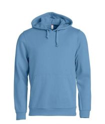 Clique Basic Hoody bluza z kapturem unisex, materiał antymechacący – light blue. Niebieskie bluzy z kapturem CLIQUE, xs, bez wzorów, z bawełny, z kapturem. Za 173.55 zł.