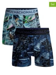 Muchachomalo Bokserki (2 pary) w kolorze granatowo-błękitnym rozmiar: M. Niebieskie bokserki MUCHACHOMALO, m, bez wzorów. Za 114.95 zł.