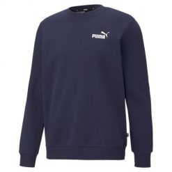 Bluza Puma ESS Small Logo Crew. Niebieskie bluzy Puma, s, bez wzorów, z bawełny, bez kaptura. Za 304.00 zł.
