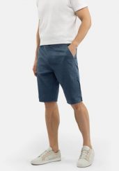 Szorty chinosy, Comfort Fit, P-FARS. Niebieskie szorty Volcano, m, bez wzorów, z bawełny, klasyczne. Za 149.99 zł.