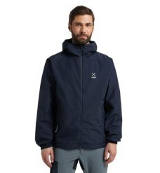 HAGLOFS Kurtka męska BETULA GTX JACKET MEN Tarn Blue-M. Niebieskie kurtki Haglöfs, l, bez wzorów, z gore-texu, bez kaptura. Za 681.35 zł.