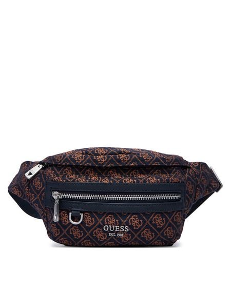 Guess Nerka Berlin HMBEWD P6356 Granatowy. Niebieskie saszetki i nerki Guess, z aplikacjami, z materiału. Za 364.99 zł.