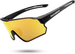 Okulary przeciwsłoneczne z polaryzacją do jazdy na rowerze i biegania ROCKBROS. Brązowe okulary przeciwsłoneczne ROCKBROS. Za 124.00 zł.