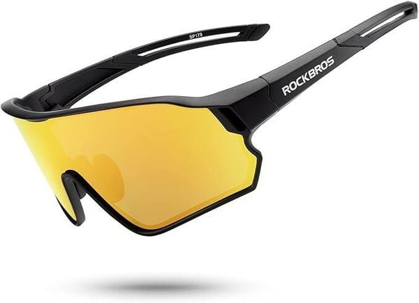 Okulary przeciwsłoneczne z polaryzacją do jazdy na rowerze i biegania ROCKBROS. Brązowe okulary przeciwsłoneczne ROCKBROS. Za 124.00 zł.