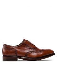 Lord Premium Półbuty Brogues 5501 Brązowy. Brązowe eleganckie półbuty Lord Premium, bez wzorów, ze skóry, bez obcasa, bez zapięcia. Za 539.99 zł.