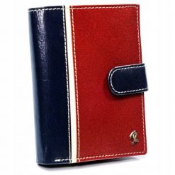 Portfel męski czerwono-granatowy Rovicky 326L-RBA-D NAVY-RED. Czerwone portfele ROVICKY, bez wzorów, ze skóry. Za 84.00 zł.