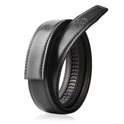 Wymienny pasek bez klamry AUTOMATIC Czarny 115. Czarne paski Betlewski, bez wzorów, ze skóry. Za 69.99 zł.