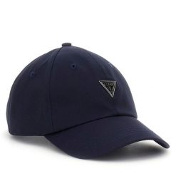 Czapka z daszkiem Guess. Niebieskie czapki z daszkiem Guess, z aplikacjami. Za 159.99 zł.