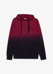 Bluza z kapturem z czystej bawełny organicznej. Czerwone bluzy z kapturem bonprix, m, bez wzorów, z bawełny, z kapturem. Za 129.99 zł.