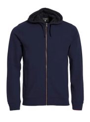 Clique Classic Hoody Full Zip bluza z kapturem zapinana na zamek. Niebieskie bluzy z kapturem CLIQUE, xl, bez wzorów, z bawełny, z kapturem. Za 235.83 zł.