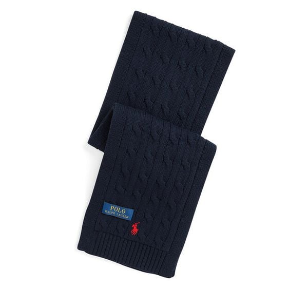 Szalik Polo Ralph Lauren. Niebieskie szaliki Polo Ralph Lauren, bez wzorów. Za 219.99 zł.