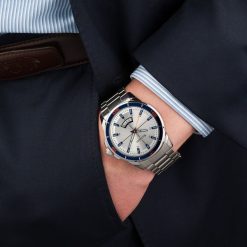 Zegarek męski bransoleta duży solidny z datownikiem marines premium Beltimore BT03. Szare zegarki . Za 149.99 zł.