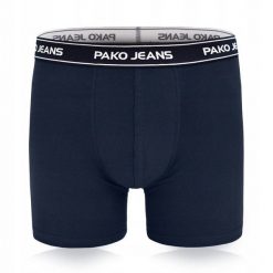 Bawełniane, Klasyczne Bokserki Męskie - Pako Jeans - Granatowe. Niebieskie bokserki Pako Jeans, l, bez wzorów, z bawełny. Za 33.00 zł.