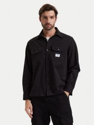 HUGO Koszula Ekynone 50570729 Czarny Oversize. Czarne koszule Hugo, m, bez wzorów, z bawełny, bez kołnierzyka, bez ramiączek. Za 399.99 zł.