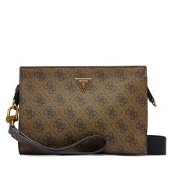 Saszetka Guess. Brązowe torby na ramię Guess, z aplikacjami, małe, bez dodatków. Za 369.99 zł.