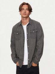 Pepe Jeans Koszula jeansowa PM308586 Szary Regular Fit. Szare koszule Pepe Jeans, m, bez wzorów, z bawełny, bez kołnierzyka, bez ramiączek. Za 239.99 zł.
