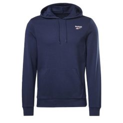 Bluza dresowa męska REEBOK z kapturem bawełna. Niebieskie bluzy z kapturem Reebok, l, bez wzorów, z bawełny, z kapturem. Za 209.00 zł.