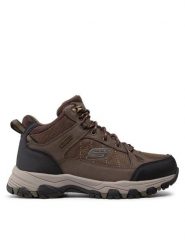 Skechers Trapery Melano 204477/CHOC Brązowy. Brązowe trapery Skechers, z materiału, bez zapięcia. Za 407.99 zł.