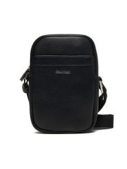 Calvin Klein Saszetka Raised Slim Reporter LV04D3278G Czarny. Czarne torby na ramię CALVIN KLEIN, bez wzorów, ze skóry, bez dodatków. Za 289.99 zł.