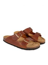 BABUNKERS Family Skórzane klapki w kolorze brązowym rozmiar: 41. Brązowe klapki BABUNKERS Family, ze skóry. Za 130.99 zł.