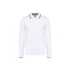 Koszulka polo pique z długim rękawem Kariban. Białe koszulki polo KARIBAN, m, bez wzorów, bez kołnierzyka, bez ramiączek. Za 151.50 zł.