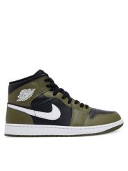 Nike Sneakersy Jordan 1 Mid DQ8426 103 Zielony. Zielone buty sportowe casual Nike, bez wzorów, ze skóry, bez zapięcia. Za 719.99 zł.