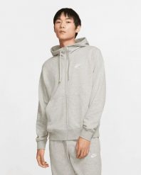 Bluza sportowa męska Nike Sportswear Club. Szare bluzy z kapturem Nike, l, bez wzorów, z bawełny, z kapturem. Za 377.00 zł.