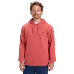 Bluza z kapturem dla Mężczyzn BASIC Różowy. Czerwone bluzy z kapturem Quiksilver, m, bez wzorów, z bawełny, z kapturem. Za 189.99 zł.