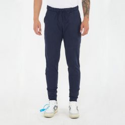 Mężczyzna Spodnie fitness fiondo niebieskie. Niebieskie spodnie treningowe długie Legea, m, bez wzorów. Za 100.00 zł.