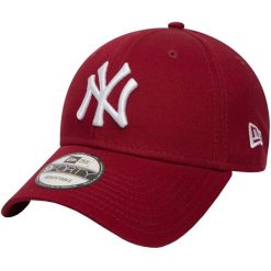 Czapka New Era New York Yankees czerwona. Brązowe czapki z daszkiem New Era, bez wzorów, z bawełny. Za 119.99 zł.