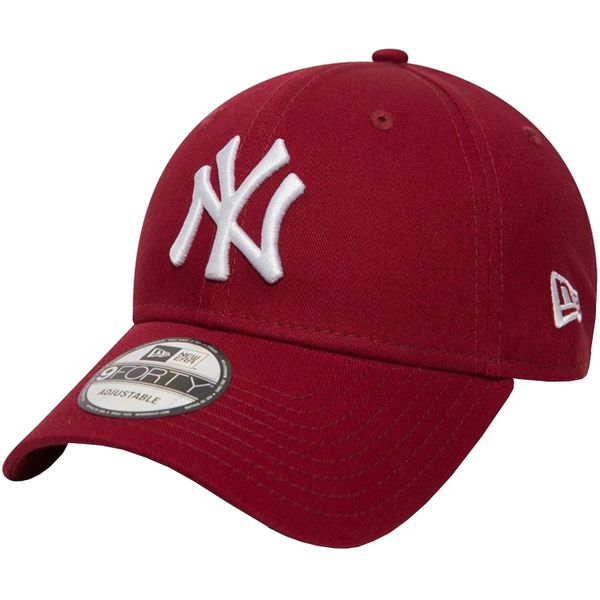 Czapka New Era New York Yankees Essential 9Forty czerwona. Brązowe czapki z daszkiem New Era, bez wzorów, z bawełny. Za 119.99 zł.