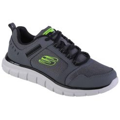 Buty do chodzenia męskie Skechers Track Knockhill. Czarne buty sportowe casual Skechers, bez wzorów, bez zapięcia. Za 249.99 zł.