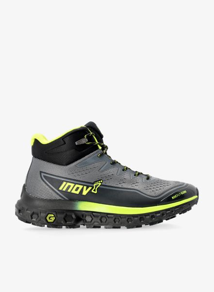 Buty turystyczne męskie Inov-8 RocFly G 390. Czarne buty turystyczne Inov-8, bez wzorów, z dzianiny, bez zapięcia, trekkingowe. Za 844.45 zł.