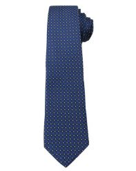 Granatowy Elegancki Krawat w Drobny Wzór Paisley -ALTIES- 6 cm, Męski. Niebieskie krawaty i muchy Alties, bez wzorów, z tkaniny. Za 49.00 zł.