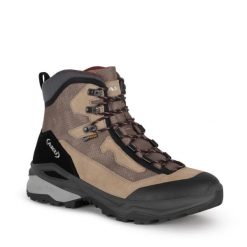 Buty sportowe trekkingowe męskie Aku Adapta Gore-tex wytrzymałe. Brązowe buty turystyczne Aku, bez wzorów, z gore-texu, bez zapięcia, trekkingowe, gore-tex. Za 349.00 zł.