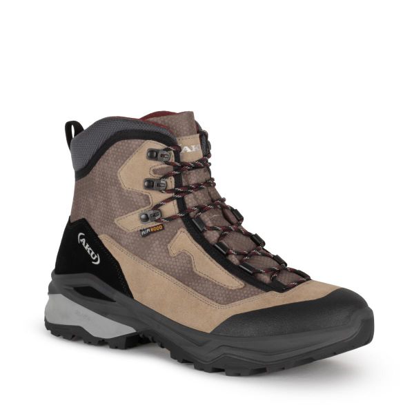Buty sportowe trekkingowe męskie Aku Adapta Gore-tex wytrzymałe. Brązowe buty turystyczne Aku, bez wzorów, z gore-texu, bez zapięcia, trekkingowe, gore-tex. Za 349.00 zł.