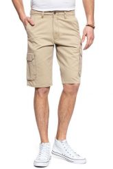 SPODENKI WRANGLER CARGO SHORT SAND W15DKC58N 112126791. Brązowe szorty Wrangler, m, bez wzorów, z materiału. Za 149.99 zł.