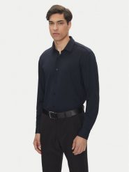 BOSS Koszula P-Hank 50539398 Granatowy Slim Fit. Niebieskie koszule Boss, m, bez wzorów, z syntetyku, bez kołnierzyka, bez ramiączek. Za 379.99 zł.