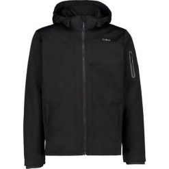 Kurtka męska turystyczna CMP 39A5027. Czarne kurtki CMP, l, bez wzorów, z softshellu, z kapturem. Za 338.00 zł.