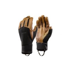 Rękawiczki trekkingowe górskie Trek 900 WTP. Brązowe rękawiczki FORCLAZ, bez wzorów, z elastanu. Za 129.99 zł.